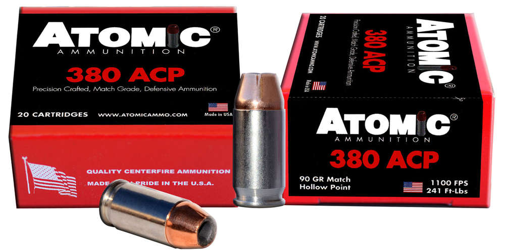 Ammunition Atomic Ammunition 241 ft lbs 380ACP ATOMIC 00453             380 90HP            20/10